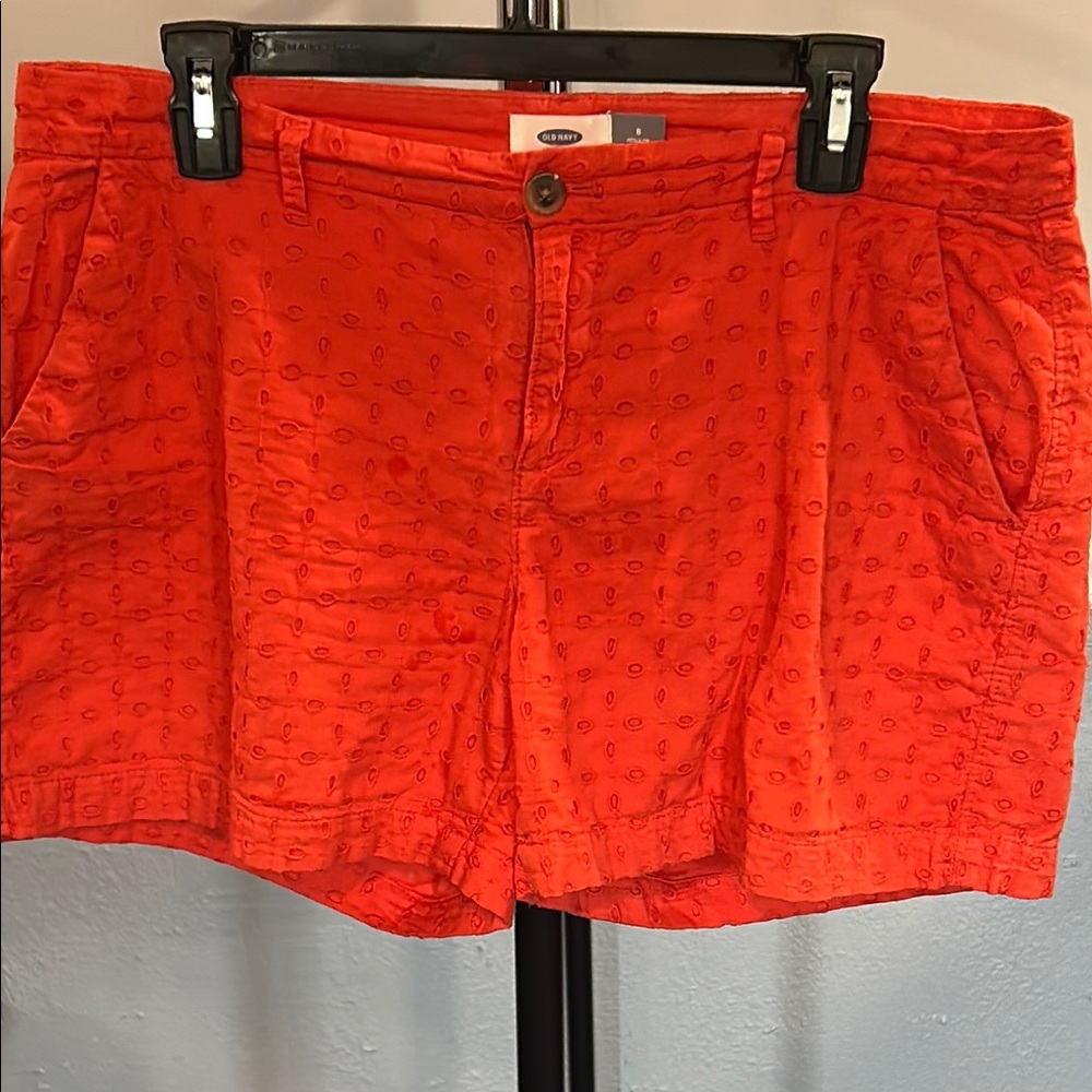 Old Navy Red Bermuda Shorts Casual Summer Wear